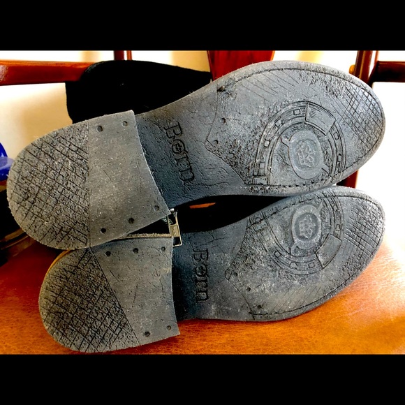 NEW BORN LEATHER black over the knee boots Size 8 - Picture 4 of 14